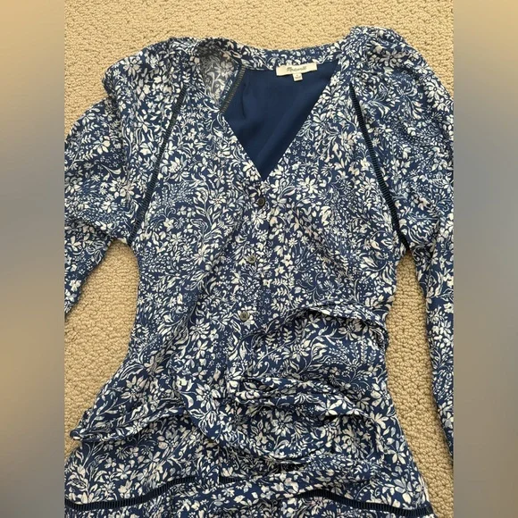 Madewell Blue and White Floral Dress - Picture 3 of 3